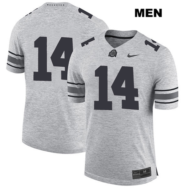 Ohio State Buckeyes Men's K.J. Hill #14 Gray Authentic Nike No Name College NCAA Stitched Football Jersey OE19M61TG